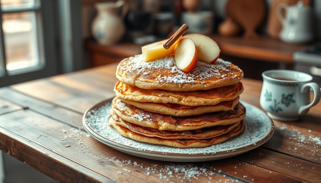 Traditionelle Apfelpfannkuchen